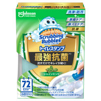 スクラビングバブル トイレ掃除 トイレスタンプ 最強抗菌 シャインミントの香り 本体 1セット(18回分：1本入×3個) トイレ洗剤 ジョンソン