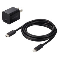 iPhone 充電器 タイプC to ライトニングケーブル付属 1.5m PD20W 黒 MPA-ACLP04BK エレコム 1個（直送品）