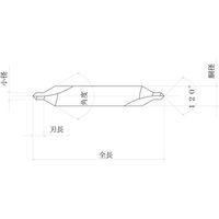 岡部工具製作所 センタードリル 岡部1形 左刃 CDL3X8 1個（直送品）