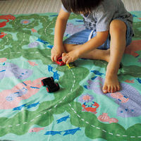 山田繊維 風呂敷 エコバッグ 104cm 大判 三巾 katakata むすび ラッコ ふろしき 大風呂敷 綿100% 343402 1個（直送品）