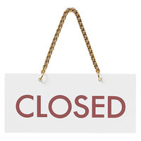 光 吊り下げプレート マット白 open-CLOSED KMP2210-1 1枚