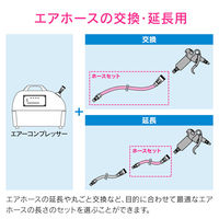 カクダイ ガオナ エアホースセット 交換・延長用 内径6.5ミリ 6m GA-JM013 1セット（直送品）