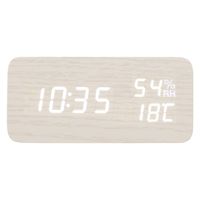 アイリスオーヤマ デジタル置時計 ホワイト ICW-01WH-W 1台