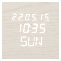 アイリスオーヤマ デジタル置時計　ホワイト　ICW-02W-W　1個（直送品）