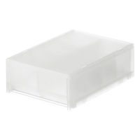 無印良品 ポリプロピレン 小物収納ケース 中 引出２個 約幅26×奥行37×高さ12cm 1セット（3個） 良品計画