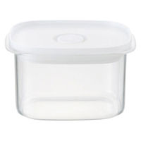 無印良品 フタをしたまま電子レンジで使える バルブ付き密閉保存容器 深型 小 約幅9.5×奥行12.5×高さ8cm 1セット（2個） 良品計画