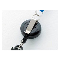 ソニック ＮＦー４１８ーD　リール式　吊下げひも名札　２枚収納　黒 NF-418-D 1組