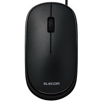 マウス 有線 静音マウス 3ボタン ケーブル巻取 薄型 モバイル ポーチ付 ブラック M-TM10UBBK エレコム 1個