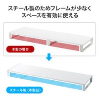 サンワサプライ スチール製机上ラック(W1000mm・ホワイト) MR-LC209WN 1台（直送品）