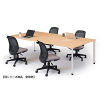 【組立設置込】プラス PFフリーワークデスク フリーアドレス 幅2000×奥行1200×高さ720mm ホワイトメープル×ホワイト 事務机 1台（直送品）