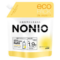 【大容量】NONIO ノニオ マウスウォッシュ ノンアルコールライトハーブ 詰め替え用 950ｍL×2個 エコパック 口臭 洗洗口液 ライオン