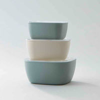 竹中 保存容器 850ml スタックストッカー L グレー 388122 1個（直送品）