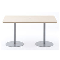 【車上渡し】アール・エフ・ヤマカワ 応接ミーティングテーブル 幅1400x奥行800x高700mm ナチュラル RFRT-1480NA 1台（直送品）