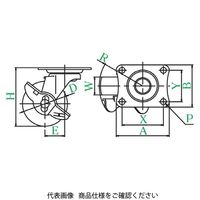 ユーエイ LGーS型(自在車・ストッパー付) LGー50RS LG-50RS 1セット(16個)（直送品）
