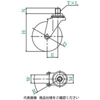 ユーエイ LT型(自在車) LTー75RH，M12×14 LT-75RH_M12X14 1セット(16個)（直送品）
