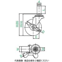 ユーエイ LTFーS型(自在車・ストッパー付) LTFー75RHS，φ18 LTF-75RHS_18 1セット(12個)（直送品）