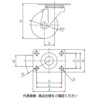 ユーエイ LHG型(自在車) LHGー50BN LHG-50BN 1セット(20個)（直送品）