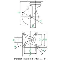 ユーエイ J型(自在車) NRJー150 NRJ-150 1セット(4個)（直送品）