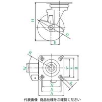 ユーエイ JーS型(自在車シングルストッパー付) GUJー75S GUJ-75S 1セット(4個)（直送品）