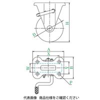 ユーエイ KB型(固定車シングルストッパー付)・右 GUKBー100(R) GUKB-100(R) 1セット(4個)（直送品）