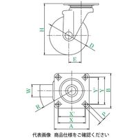 ユーエイ SJ型(自在車) SJー125WP SJ-125WP 1セット(4個)（直送品）
