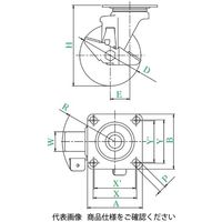 ユーエイ SJーS型(自在車・ストッパー付) SJー100WPS SJ-100WPS 1セット(4個)（直送品）