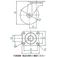 ユーエイ SG型(自在車) SGー100NR SG-100NR 1セット(8個)（直送品）