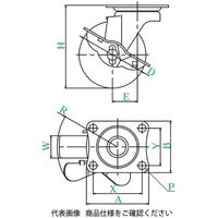 ユーエイ SGーS型(自在車・ストッパー付) SGー100NRS SG-100NRS 1セット(8個)（直送品）