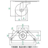 ユーエイ SGC型(自在車) SGCー75NRB，φ8.8 SGC-75NRB_8.8 1セット(8個)（直送品）