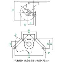 ユーエイ SGC型(自在車・ストッパー付) SGCー75UHFDS，φ8.8 SGC-75UHFDS_8.8 1セット(8個)（直送品）