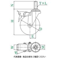 ST特殊型ーSW(自在車・ストッパー付) STー100NUSWー3，M16×40 ST-100NUSW-3_M16X40 1セット(4個)（直送品）
