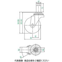 ユーエイ STF型(自在車) STFー50EL，φ24P STF-50EL_24P 1セット(8個)（直送品）
