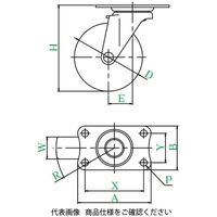 ユーエイ E型(自在車) Eー100NR E-100NR 1セット(8個)（直送品）
