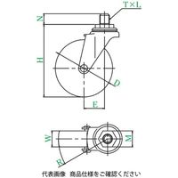 ユーエイ ET型(自在車) ETー100N，W3/4×40 ET-100N_W3/4X40 1セット(8個)（直送品）