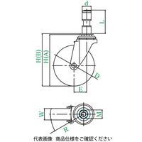 ユーエイ ETF型(自在車) ETFー100EL，φ22 ETF-100EL_22 1セット(8個)（直送品）