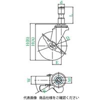 ユーエイ ETFーS型(自在車・ストッパー付) ETFー100NRS，φ22 ETF-100NRS_22 1セット(8個)（直送品）