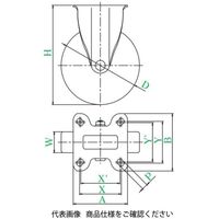 ユーエイ サイレンスキャスター(産業用)(固定車) SKー100NRF SK-100NRF 1セット(8個)（直送品）