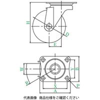 ユーエイ SUSーSG型(自在車) SUSーSGー50EL SUS-SG-50EL 1セット(8個)（直送品）