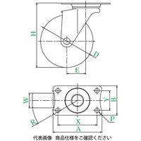 ユーエイ SUSーE型(自在車) SUSーEー100NR SUS-E-100NR 1セット(4個)（直送品）