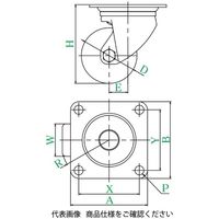 ユーエイ SUSーHG型(自在車) SUSーHGー50GNB SUS-HG-50GNB 1セット(4個)（直送品）
