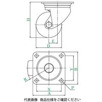 ユーエイ SUSーHSG型(自在車) SUSーHSGー65GNB SUS-HSG-65GNB 1セット(4個)（直送品）