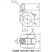 ユーエイ PーS型(ねじ込み式・ストッパー付) Pー60TS，M12×22 P-60TS_M12X22 1セット(8個)（直送品）