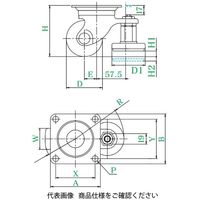 ユーエイ HGーAF型(自在車) HGー65GNBーAF HG-65GNB-AF 1セット(4個)（直送品）