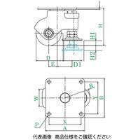 ユーエイ SPLG型(自在車) SPLGー50BN，AJ SPLG-50BN_AJ 1セット(4個)（直送品）