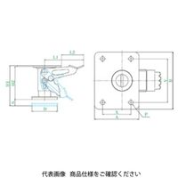 ユーエイ ELOCK型(産業用) ELOCKー100(H130) ELOCK-100(H130) 1セット(4個)（直送品）