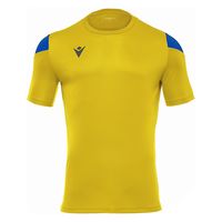 macron(マクロン) サッカー 半袖シャツ POLIS ショートスリーブゲームシャツ 5081 イエロー/ロイヤルブルー 4XL 1枚（直送品）