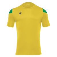 macron(マクロン) サッカー 半袖シャツ POLIS ショートスリーブゲームシャツ 5081 イエロー/グリーン 3XS 1枚（直送品）