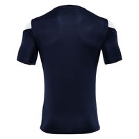 macron(マクロン) サッカー 半袖シャツ POLIS ショートスリーブゲームシャツ 5081 ネイビー/ホワイト 4XL 1枚（直送品）