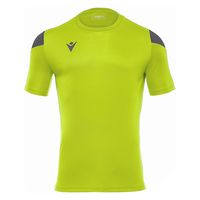 macron(マクロン) サッカー 半袖シャツ POLIS ショートスリーブゲームシャツ 5081 ネオンイエロー/アンスラサイト XL（直送品）