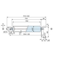 オークラ輸送機 スチールローラー単体 FR390N-A 1セット（7P）（直送品）